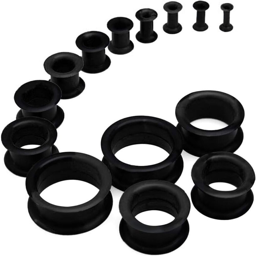 Ear Stretching Kit Silicone Gauges Tunnels Set 20/28 Pcs Body Piercing Jewelry